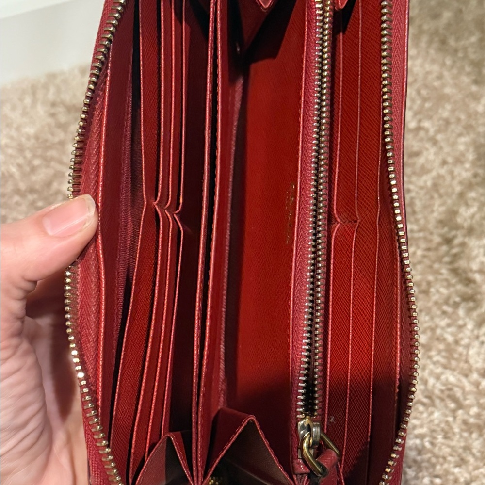 Prada red Saffiano Leather Wallet - Picture 9 of 13